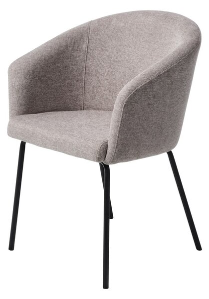 Sedia da pranzo grigio chiaro in imbottito con braccioli Easton – Unique Furniture