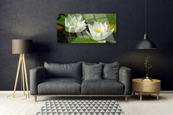 Quadro su vetro Fiori Piante Natura 100x50 cm 2 appendini