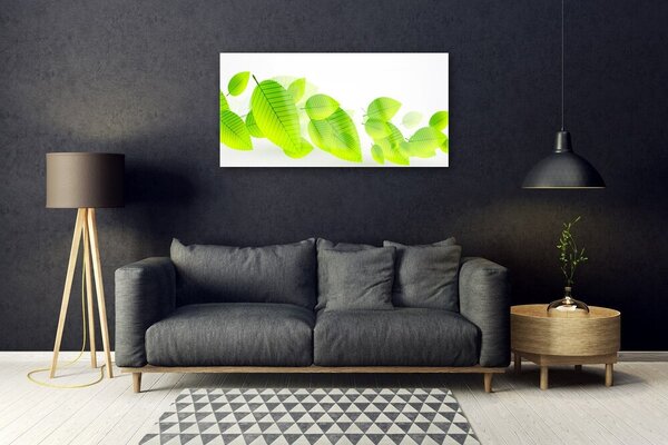 Quadro vetro Foglie Fiori Natura 100x50 cm 2 appendini