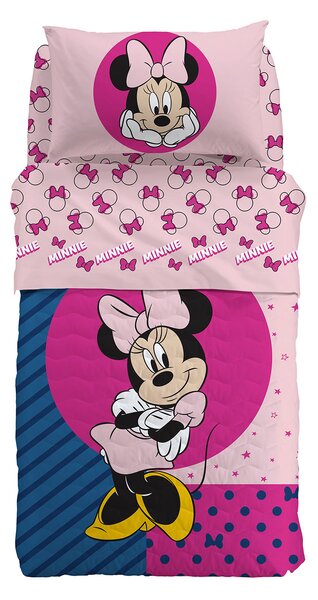 Copriletto Trapuntato In Cotone Minnie Smile Singolo Warner Bros Ragazza Caleffi