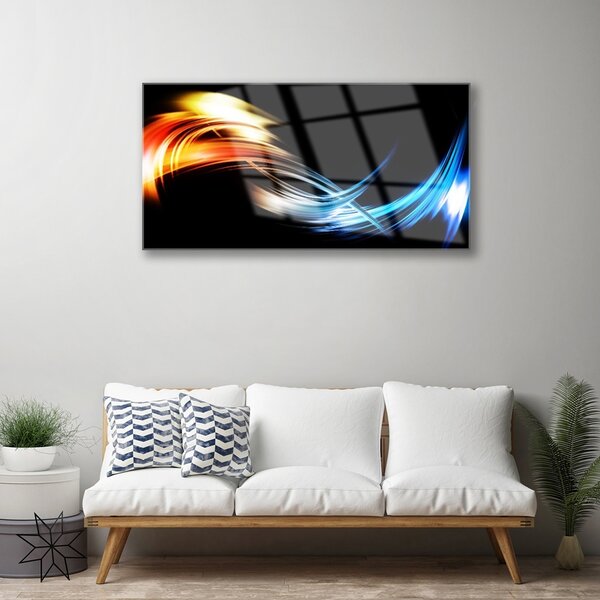 Quadro su vetro Arte grafica astratta 100x50 cm 2 appendini