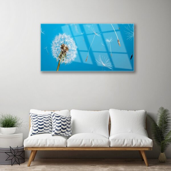 Quadro di vetro Soffiatori Fiori di natura 100x50 cm 2 appendini