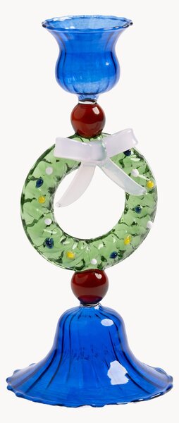 Portacandele in vetro soffiato Wreath