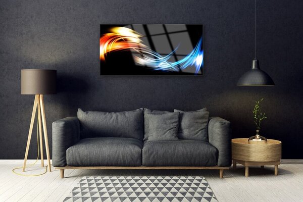 Quadro su vetro Arte grafica astratta 100x50 cm 2 appendini