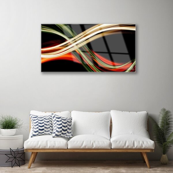 Quadro su vetro Arte grafica astratta 100x50 cm 2 appendini