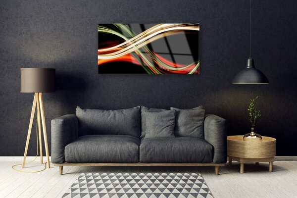 Quadro su vetro Arte grafica astratta 100x50 cm 2 appendini