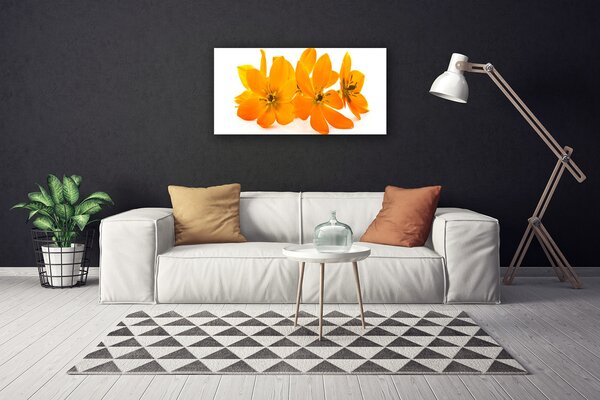 Quadro su tela Fiori di piante arancioni 100x50 cm