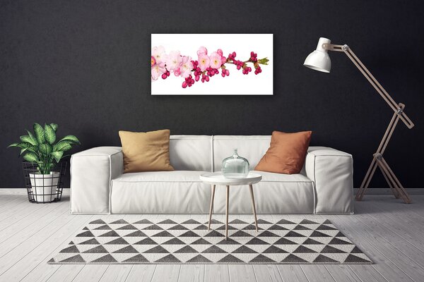 Quadro su tela Ramoscello di fiori di ciliegio 100x50 cm
