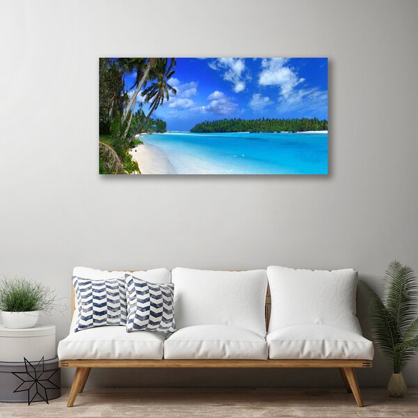 Quadro su tela Mare di Palm Beach 100x50 cm