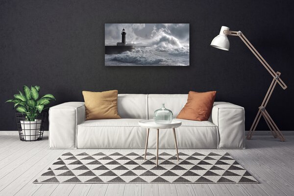 Quadro su tela Faro della natura 100x50 cm