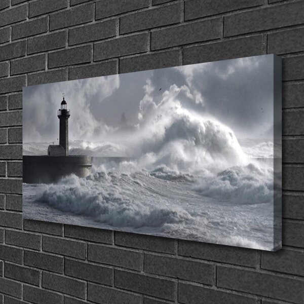 Quadro su tela Faro della natura 100x50 cm