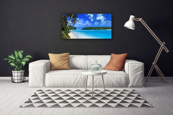 Quadro su tela Mare di Palm Beach 100x50 cm