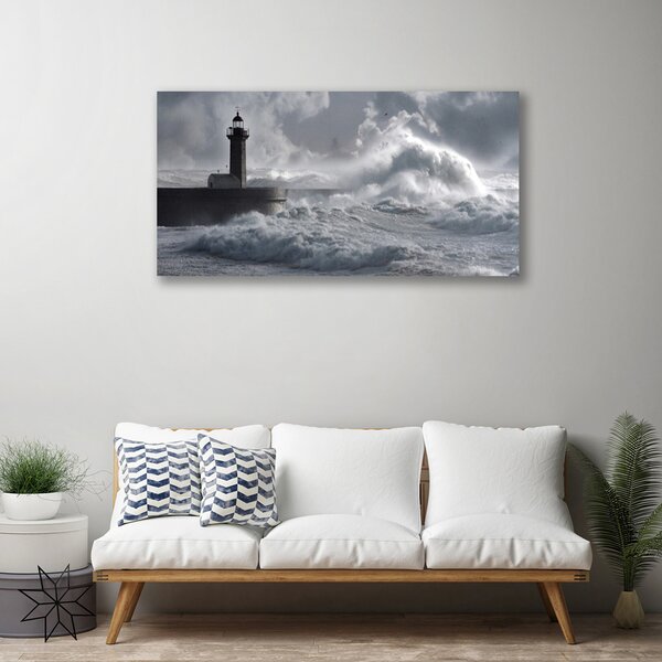 Quadro su tela Faro della natura 100x50 cm