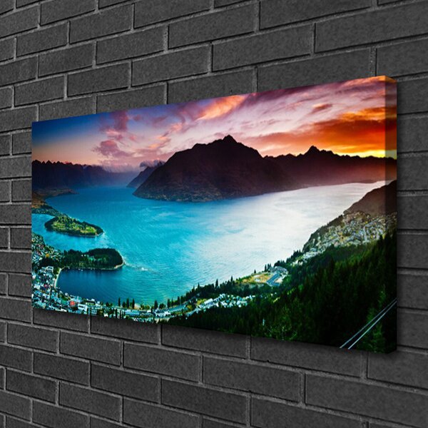 Quadro su tela Paesaggio di montagna della penisola 100x50 cm