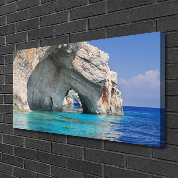 Quadro su tela Paesaggio dell'acqua del lago di mare 100x50 cm