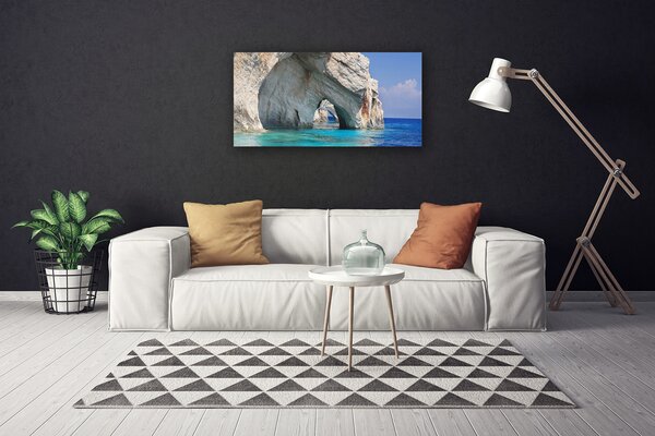 Quadro su tela Paesaggio dell'acqua del lago di mare 100x50 cm