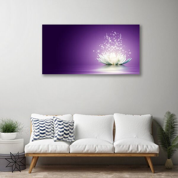 Quadro su tela Pianta di fiori di loto 100x50 cm