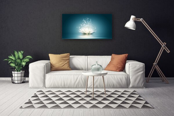 Quadro su tela Pianta di fiori di loto 100x50 cm