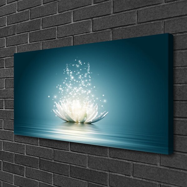 Quadro su tela Pianta di fiori di loto 100x50 cm