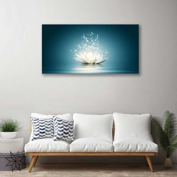 Quadro su tela Pianta di fiori di loto 100x50 cm