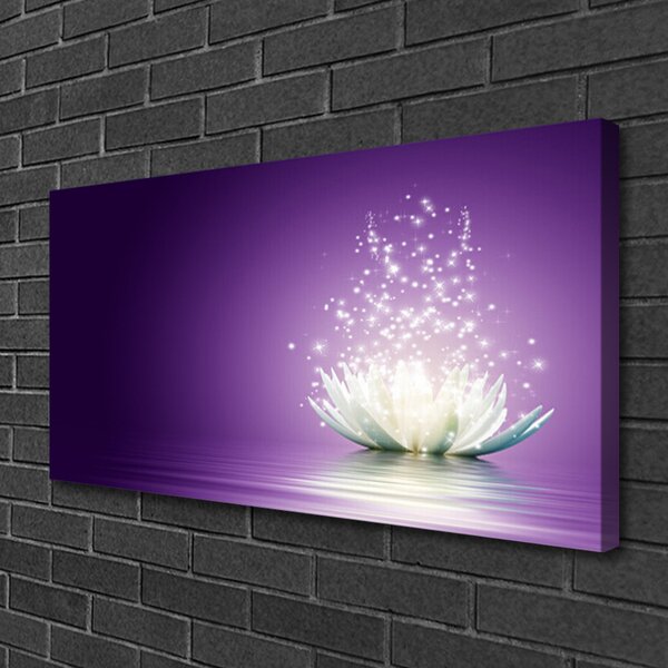 Quadro su tela Pianta di fiori di loto 100x50 cm
