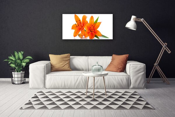 Quadro su tela Fiori di piante arancioni 100x50 cm