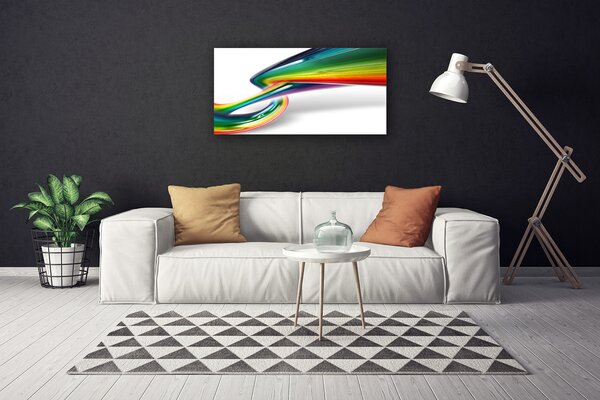 Foto quadro su tela Astrazione dell'arte arcobaleno 100x50 cm