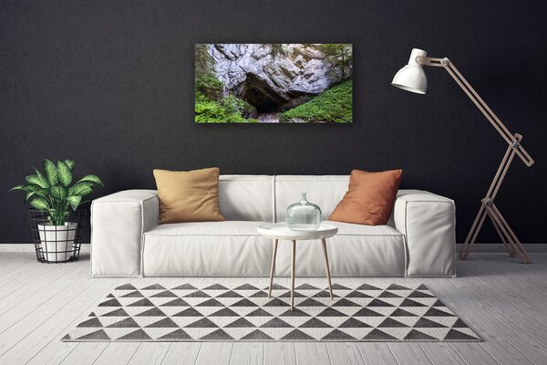 Quadro stampa su tela Grotta di montagna della natura 100x50 cm