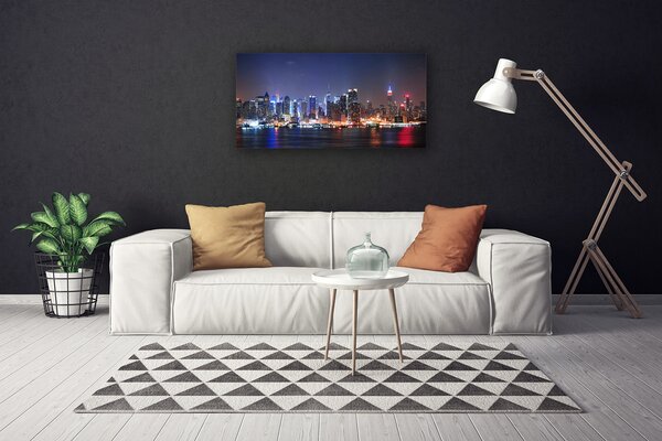 Quadro su tela Case dei grattacieli della città 100x50 cm