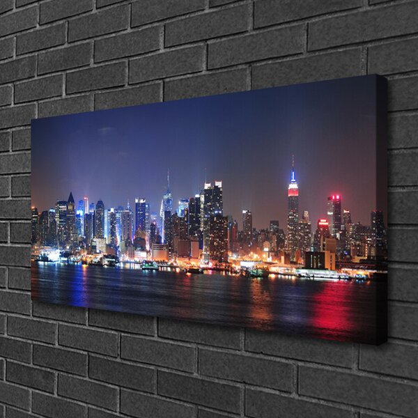 Quadro su tela Case dei grattacieli della città 100x50 cm