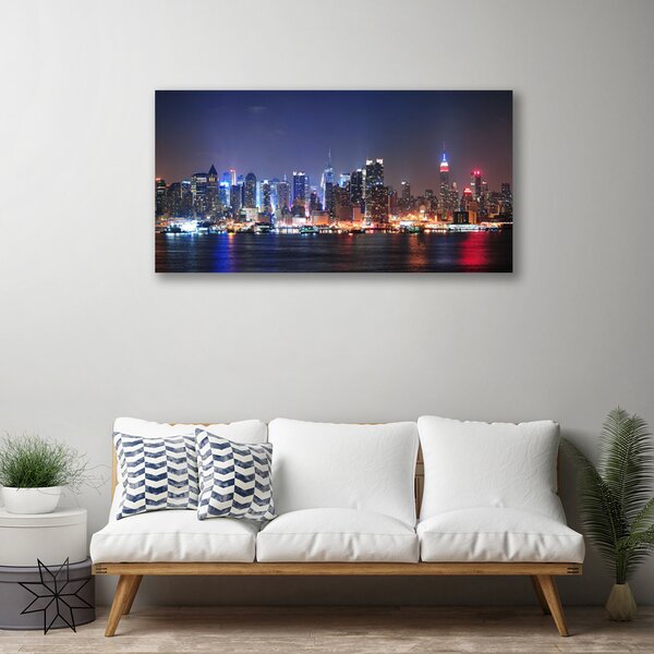 Quadro su tela Case dei grattacieli della città 100x50 cm