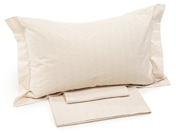 Completo Lenzuola In Raso Di Cotone 1° Classe Matrimoniale Alviero Martini 1A Classe Geo White Caleffi