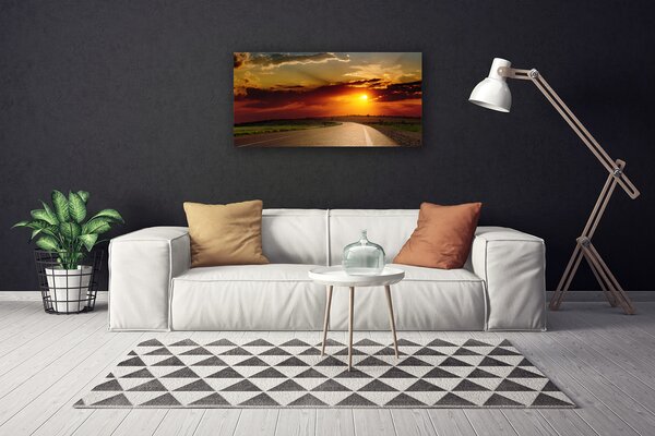 Foto quadro su tela Paesaggio della strada orientale 100x50 cm