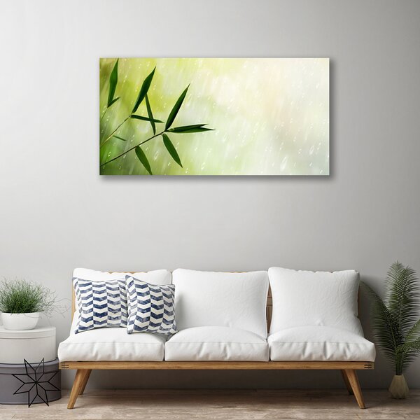 Foto quadro su tela Foglie di pioggia 100x50 cm