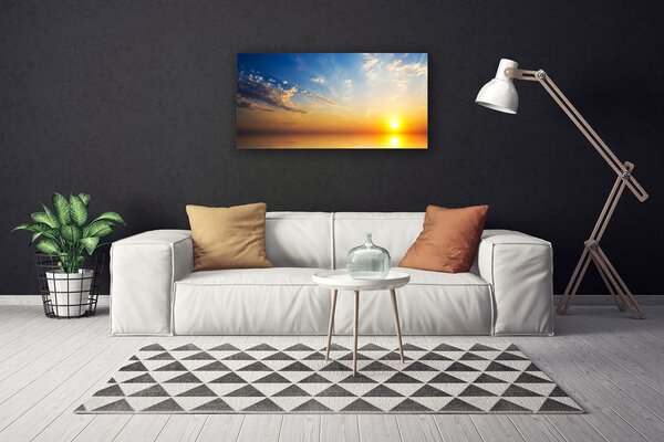 Stampa quadro su tela Paesaggio delle nuvole di alba 100x50 cm