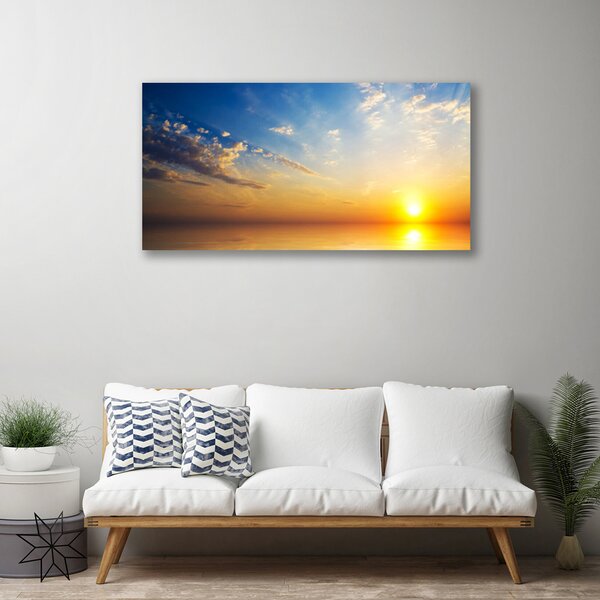 Stampa quadro su tela Paesaggio delle nuvole di alba 100x50 cm