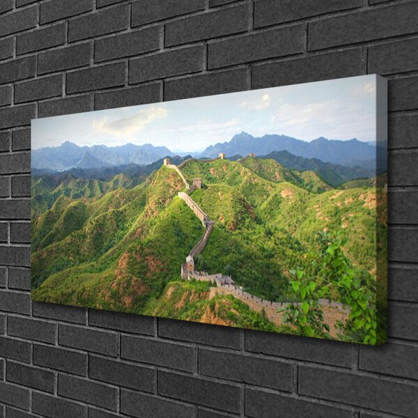 Quadro su tela Paesaggio di montagna della Grande Muraglia 100x50 cm