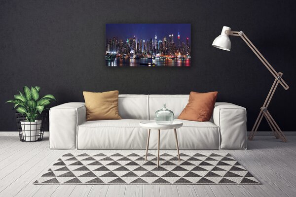 Foto quadro su tela Case di città dei grattacieli 100x50 cm