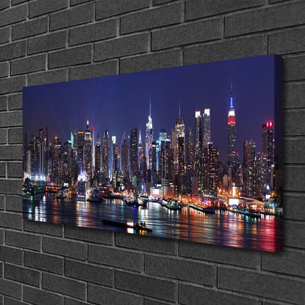 Foto quadro su tela Case di città dei grattacieli 100x50 cm