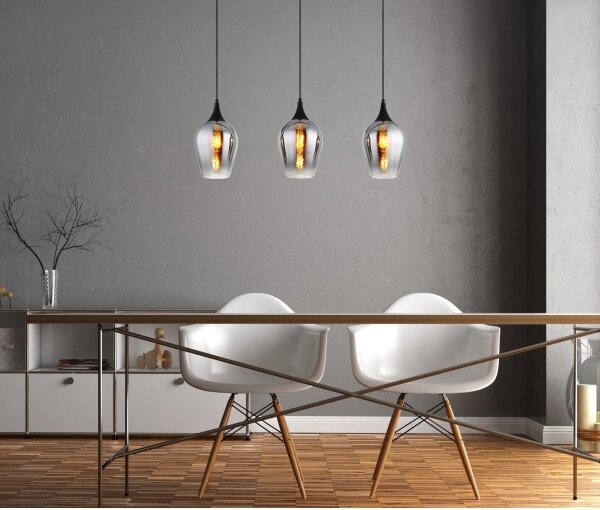 Globo 155520-3HS - Lampadario a sospensione con filo LAVUS 3xE27/60W/230V