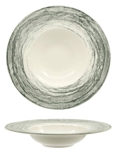 Lioness Focus Grey Pasta Bowl 27,5 Cm Set 6 Pz In Porcellana Grigio