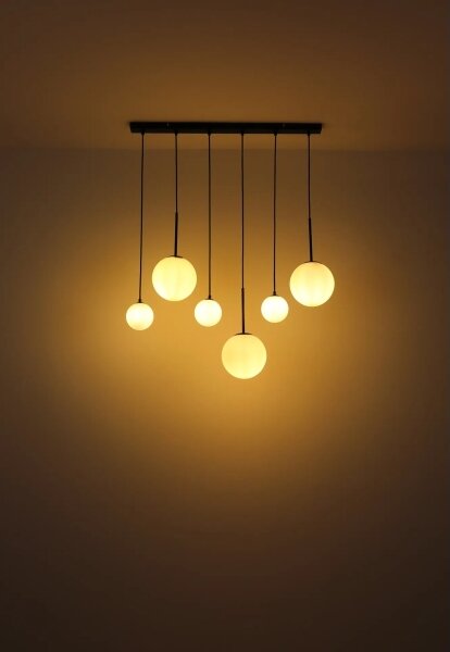 Globo 15168-6 - Lampadario a sospensione con filo HALLIE 3xE27/9W/230V + 3xG9/5W