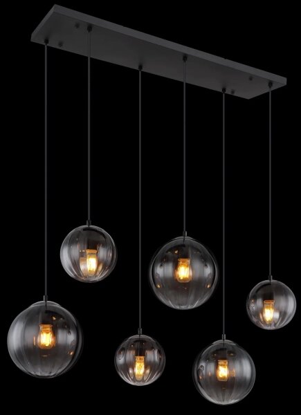 Globo 15216-6 - Lampadario a sospensione con filo DALLERTA 6xE27/60W/230V