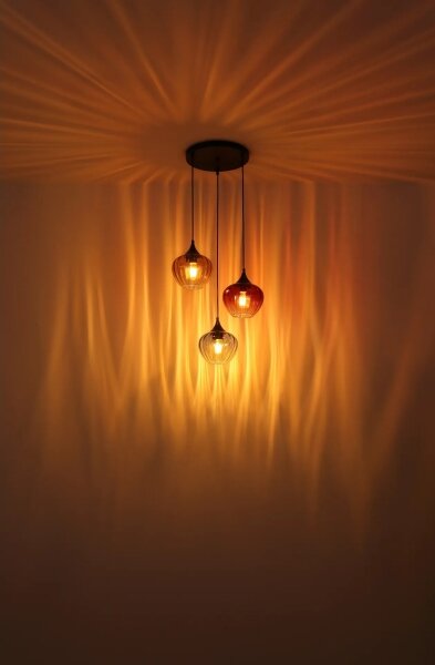 Globo 15748-3HR - Lampadario a sospensione con filo SANDER 3xE27/60W/230V