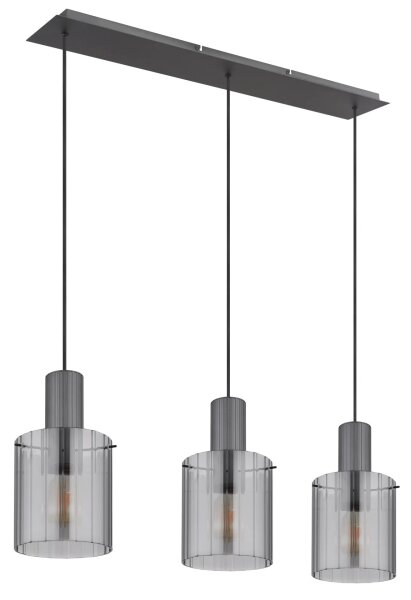 Globo 15904-3H - Lampadario a sospensione con filo TULIVAR 3xE27/40W/230V grigio