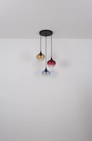 Globo 15748-3HR - Lampadario a sospensione con filo SANDER 3xE27/60W/230V