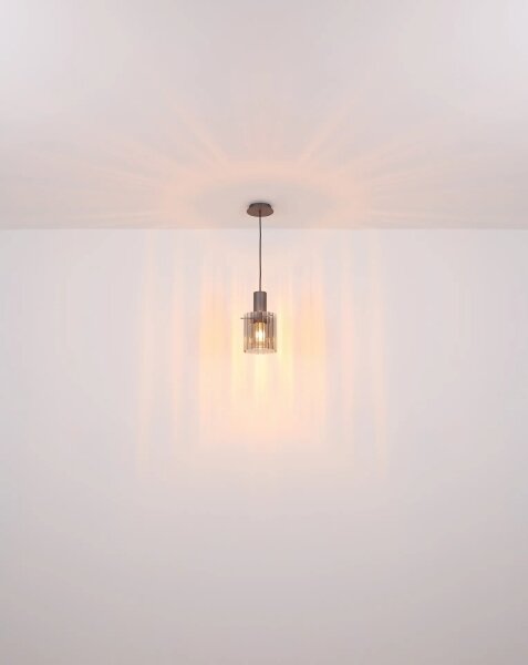 Globo 15904HS - Lampadario a sospensione con filo TULIVAR 1xE27/40W/230V diametro 18 cm grigio