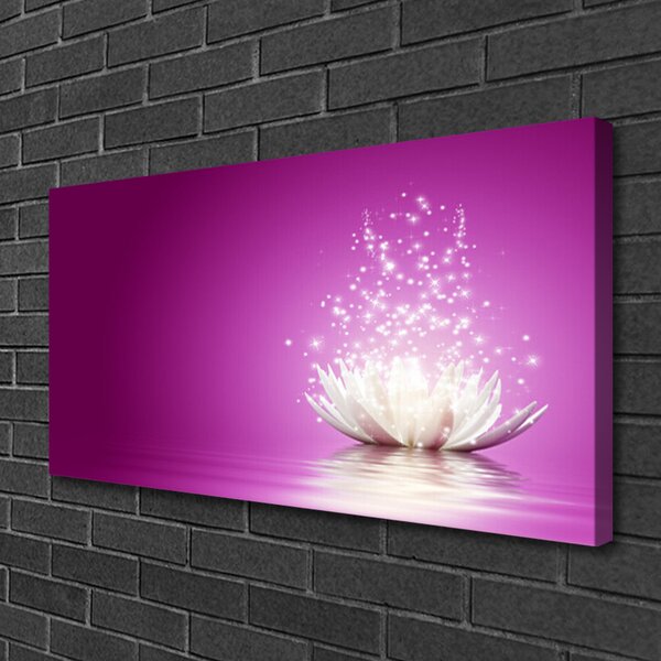 Quadro stampa su tela fiore di loto 100x50 cm