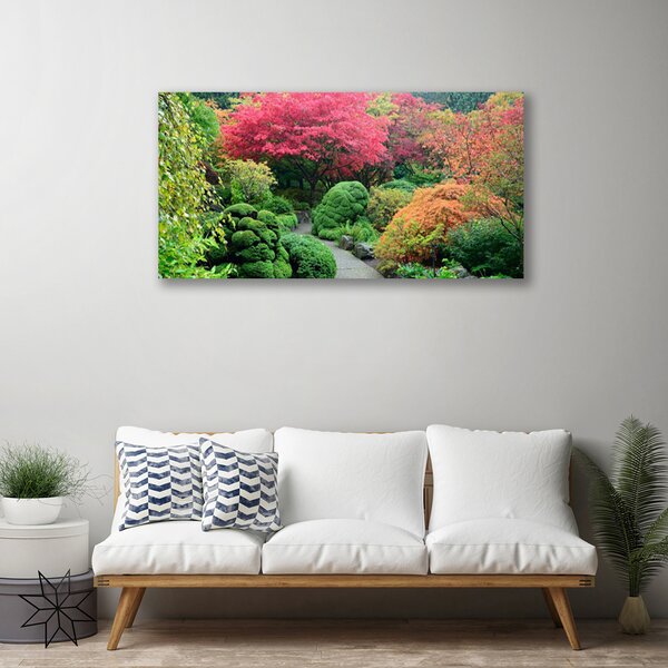 Quadro su tela Giardino Fiore Natura Albero 100x50 cm