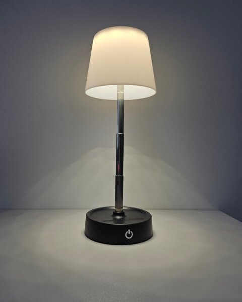 Lampada da tavolo LED dimmerabile touch 3W 5V USB 800mAh bianca